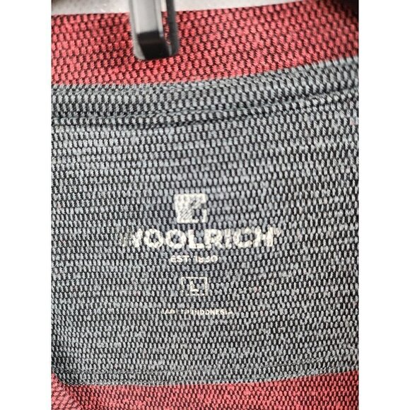WOOLRICH Red Heathere Short Sleeve Crew Neck Pullover T-Shirt Size Large - Picture 3 of 6